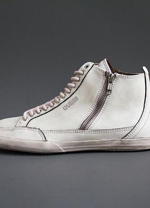 Кроссовки кожаные полуклассические с молнией сбоку гуess размер 42-43