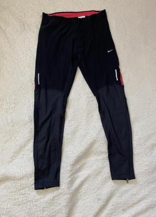 Nike dri fit лосины тренировочные р l