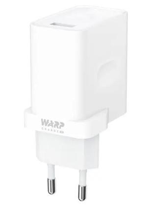 Зарядний пристрій oneplus warp charge usb 30w power adapter (white)4 фото
