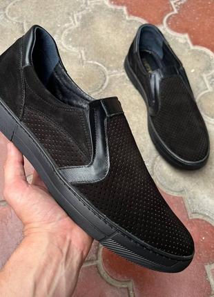 Летние кеды больших размеров из натурального нубука