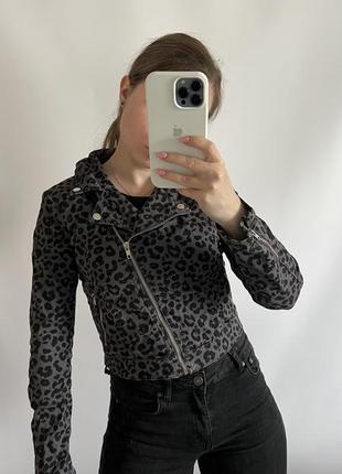 Леопардовая косуха h&m