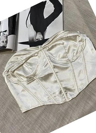 Shein шикарний кремовий топ у вигляді корсета