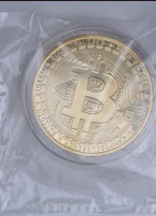 Сувенірна монета bitcoin / сувенірна медаль биткоин