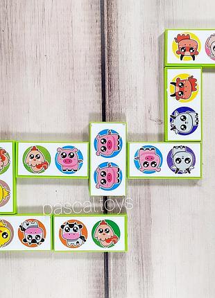 Дитяча настільна гра "доміно ферма", дитяче доміно тварини 3