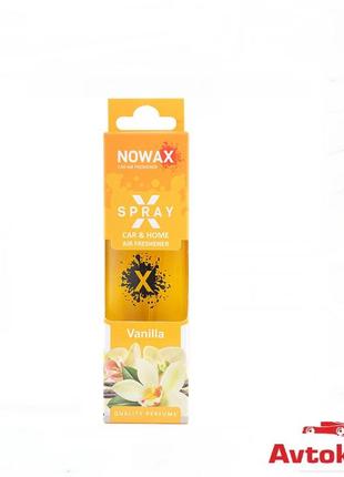 Запах ароматизатор спрей в машину пахучка для авто дезидорант nowax x spray vanilla nx07591