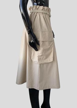 Хлопковая миди юбка карго h&m 100% хлопок6 фото