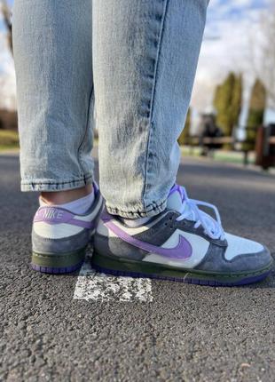 Sb dunk low x otomo katsuhiro grey beige purple4 фото