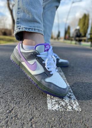 Sb dunk low x otomo katsuhiro grey beige purple8 фото