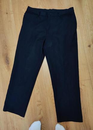 Брюки штани жіночі темно сині широкі benetton casual regular fit man, розмір xl