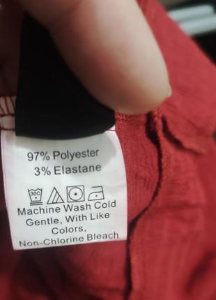 Shein сукня бордового кольору4 фото