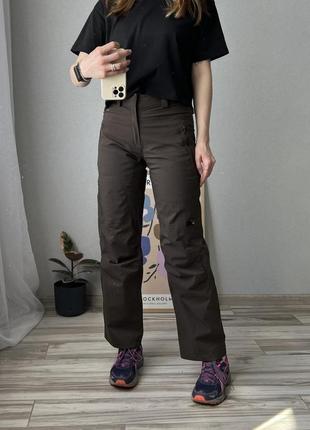 Трекинговые брюки женские теплые темные мамут маммут mammut women woman2 фото