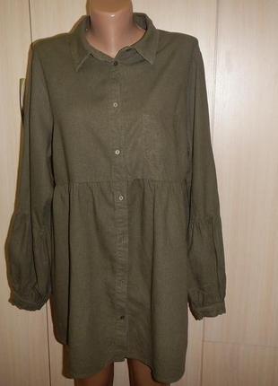 Лляна блуза туніка castaluna p.16 льон віскоза