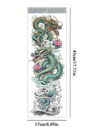 Цветные татуировки временные на руку рукава наклейка тату