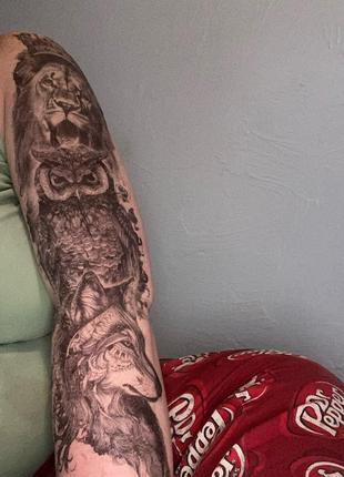 Цветные татуировки временные на руку рукава наклейка тату