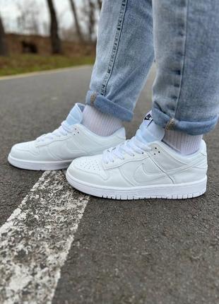 Nike dunk low white8 фото