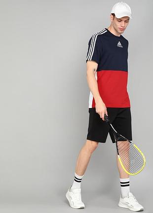 Чоловіча різнокольорова футболка adidas із круглим вирізом 100% бавовнa