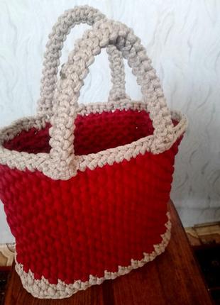 Cумка шоппер, ручная вязка, новая.