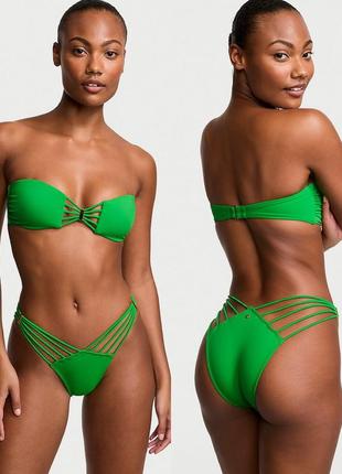 Раздельный купальник бандо victoria’s secret! салатовый купальник виктория секрет!