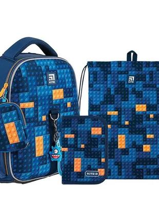 Набір kite рюкзак + пенал + сумка для взуття set_k24-555s-6 blocks