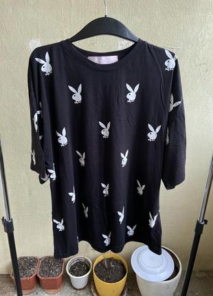 Футболка playboy x missguided oversize