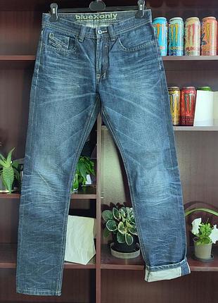 Japan denim selvedge джинсы индиго селдеж с принтом indigo blue x only штаны темно синие япония японский деним японские evisu momotaro