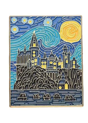 Значок гаррі потер хоґворт ван гог harry potter hogwarts vincent van gogh pin