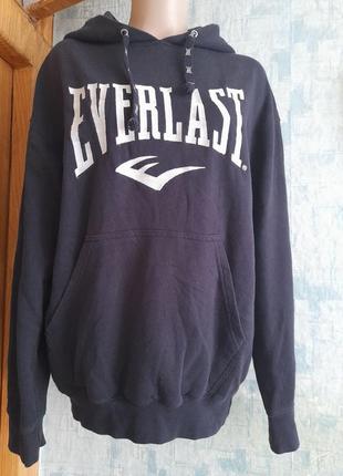 Худі жіноче  на флісі із принтом ,капюшоном та кишенею "кенгуру"  р 46