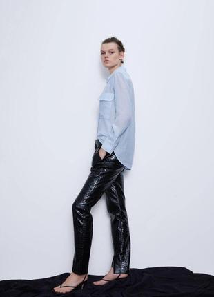 Голубая рубашка zara • блузка зара