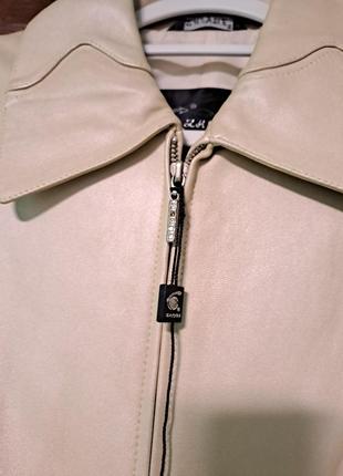 Шкіряна подовжена якісна куртка/плащ 14-16 розміру4 фото