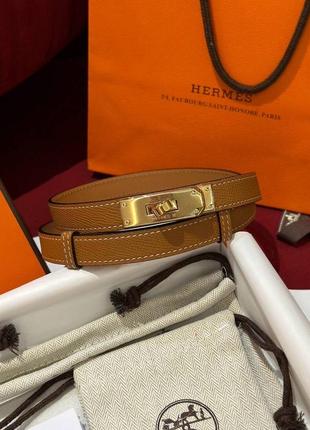 Кожаный ремень в стиле hermes