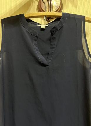 Синяя блуза без рукавов / топ amisu оригинал