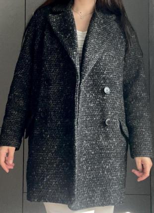 Тепле пальто, жакет mng coat mango wool1 фото