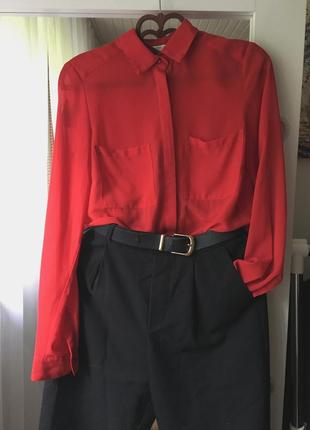 Насыщено красная блуза new look