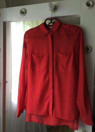 Насыщено красная блуза new look3 фото