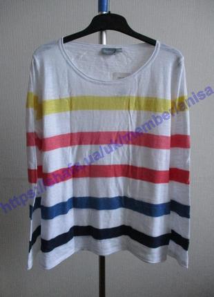 Бавовняний тонкий светр у смужку blue motion