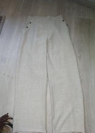 Суперские,льняные ,светлые,плотные брюки.палаццо.англия.saloos.