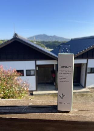 Крем для кожи вокруг глаз с зеленым чаем innisfree (япония)2 фото