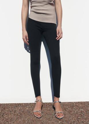 Легінси в ребрику zara розмір м, l більшемірять