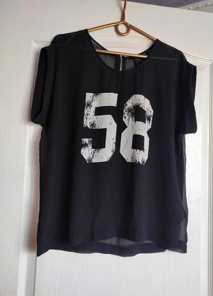 Легкая шифоновая футболка от h&m
