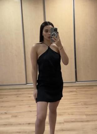 Платье мини черная