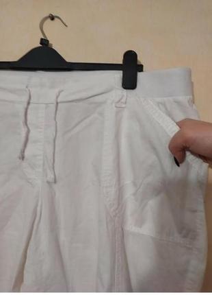 Балталл натуральные белые бриджи легкие летние шорты