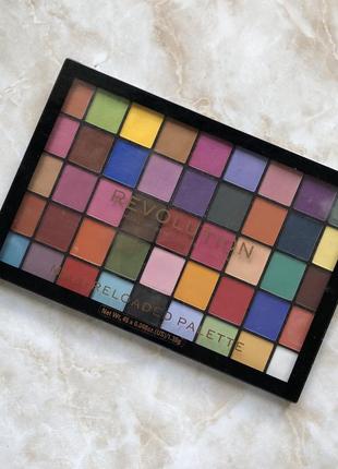 Палетка теней makeup revolution maxi reloaded palette monster mattes