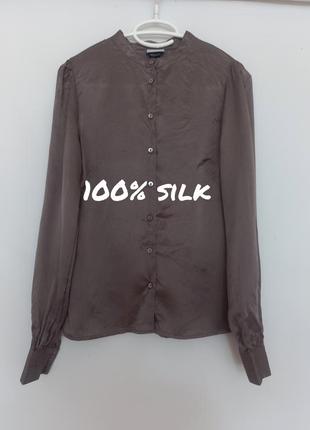 100% шелк, шелковая рубашка от h&m