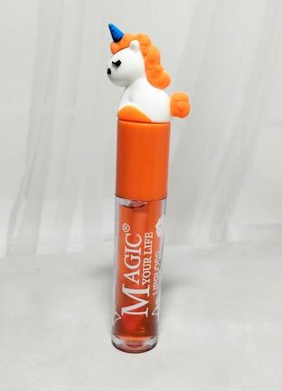 Детский блеск-тинт для губ magic your life сute tints lip oil.