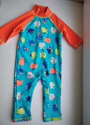 Mini club купальный костюм 6-9 мес 68-74 см рыба пират
