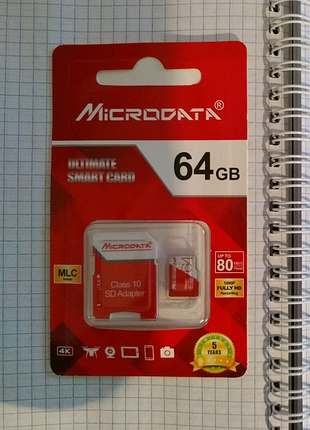 Карта пам'яті 64 гб флешка пам'ять micro sd kard 10 клас