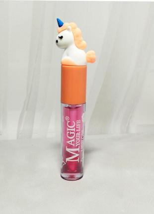 Детский блеск-тинт для губ magic your life сute tints lip oil.