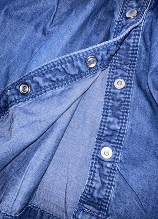 Неймовірна стильна джинсова сукня сорочка з рюшками для дівчинки 1,5/2р f&f5 фото
