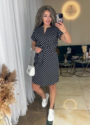 Жіноча сукня в горошок2 фото