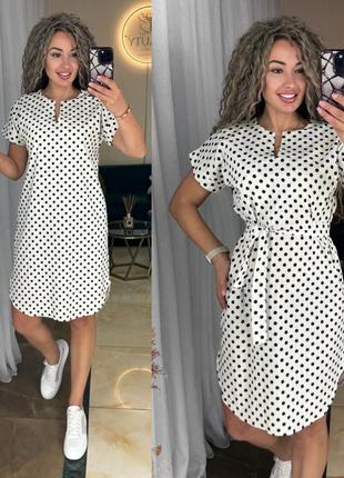 Жіноча сукня в горошок4 фото